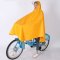 创意简约共享单车雨衣自行车雨披男女通用加大加厚雨衣电瓶车雨衣有帽雨披晴雨用具雨具 黄色-2XL