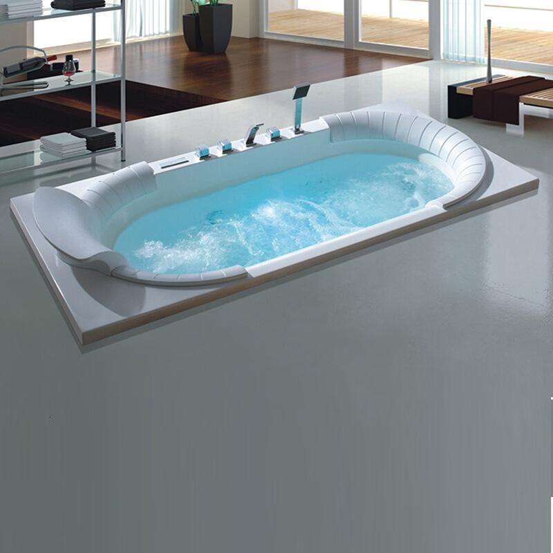 厂家批亚克力嵌入式浴缸珠光板浴缸简约型酒店SPA浴缸独立浴缸_1 1800*900*600(水件器) 默认颜色