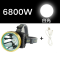 LED头灯强光充电远射3000米头戴式手电筒夜钓捕鱼矿灯100_3 6800W白光(强光照明)续航200小时