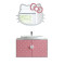 helloKitty浴室柜组合凯蒂猫女生儿童镜子梳妆镜小户型卫浴柜柜0.9米粉红色带侧柜 0.8米粉红色带侧柜 默认尺寸