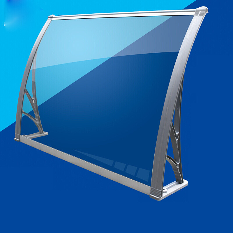 塑钢支架雨篷遮雨遮阳棚雨搭露台阳台窗户挡雨空户外伸缩铝合1_1 伸出60*80cm/加强型
