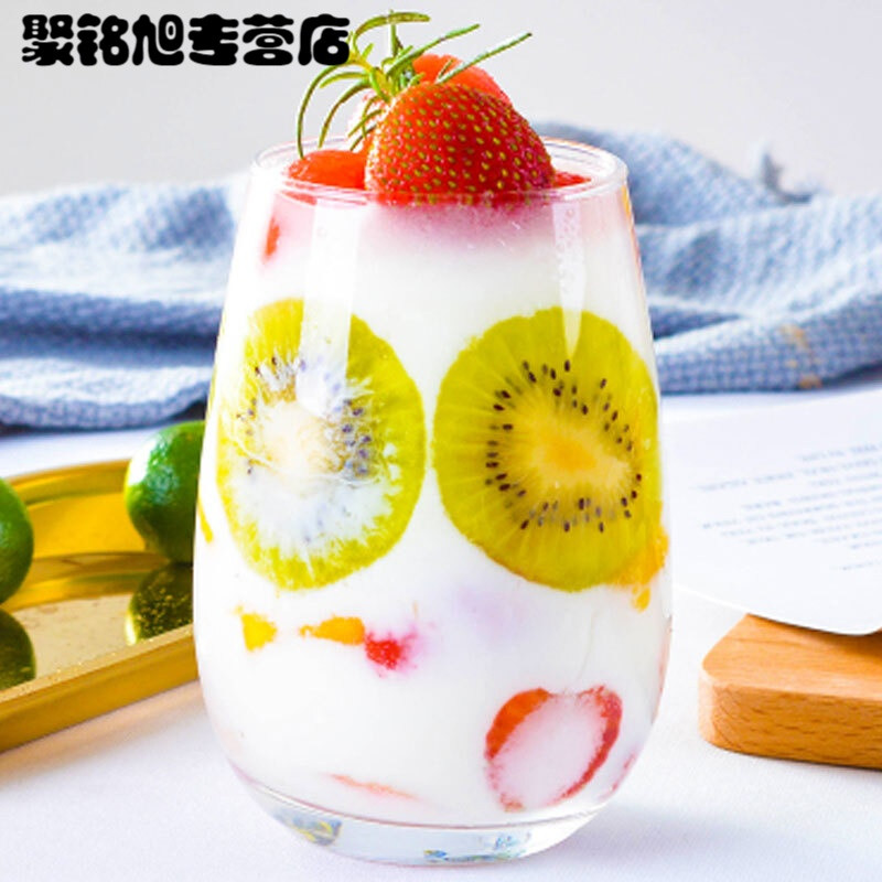家用创意玻璃杯杯子女学生韩版水杯简约耐热透明早餐牛奶果汁杯简约玻璃杯_1_0 慕斯杯