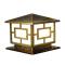 太阳能中字柱头灯中式方形大灯柱子灯户外庭院围墙灯柱灯_3 50cm加厚古铜色太阳能(两用款)