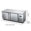 乐创(lecon)2.0米冷冻工作台 商用冰箱冷藏柜冰柜卧式保鲜柜 厨房冷柜 不锈钢操作台 2.0*0.6*0.8米