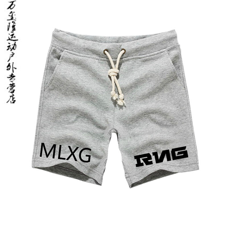 LOL周边衣服RNG战队短裤夏季五分裤男休闲潮_1 XL 图4灰