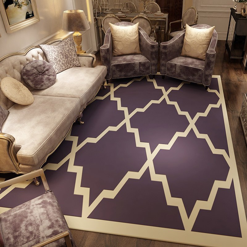 地毯客厅现代简约家用沙茶几垫几何北欧长方形美式定制可水洗_4_7 定制请联系客服 JH-13