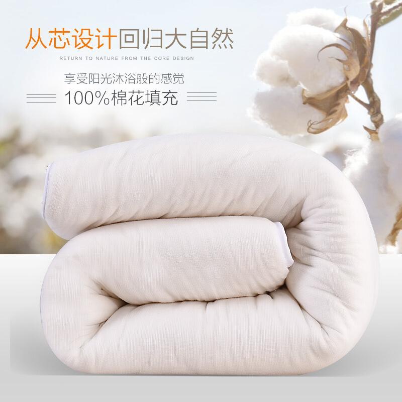 新疆棉花被棉絮被芯纯棉花棉胎单人床垫垫被儿童棉被被子冬被全棉_2_2_4_0 标准单人：120x200cm 3斤棉花被