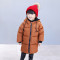2016新款童装儿童棉服加厚连帽冬装时尚舒适韩版可爱女童棉衣外套 红色 130码建议身高120-130左右
