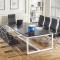 鑫金虎 会议桌长桌现代简约办公桌钢架会议桌 3.6米（不含椅子）