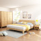一米色彩 北欧实木床现代简约原木1.8米橡胶木双人床带软靠气压高箱1.5M主卧室 1.5M实木床