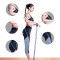 闪电客瑜伽垫初学者健身垫三件套瑜伽球套装女训练装备用品加厚瑜珈垫子 紫（瑜伽垫+拉力器）