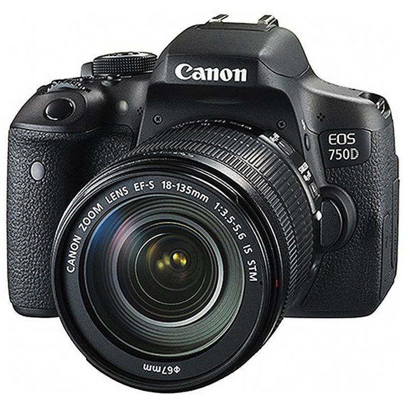 佳能(Canon) EOS 750D（18-135+补光灯+三脚架） 数码单反相机 单镜头套装 约2420万像素