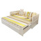 实木沙发床多功能可折叠推拉小户型客厅1.8米1.5米双人沙发床两用 150*200_环保无漆_送全套垫_1.8米-2米