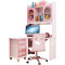 莱柯檑 书桌儿童书柜组合粉色书桌书架转角学习桌拐角电脑桌男女孩直角写字台 转角书桌+转椅