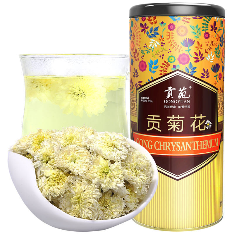 贡苑 茶叶 花草茶 菊花茶 黄山贡菊 62g/罐