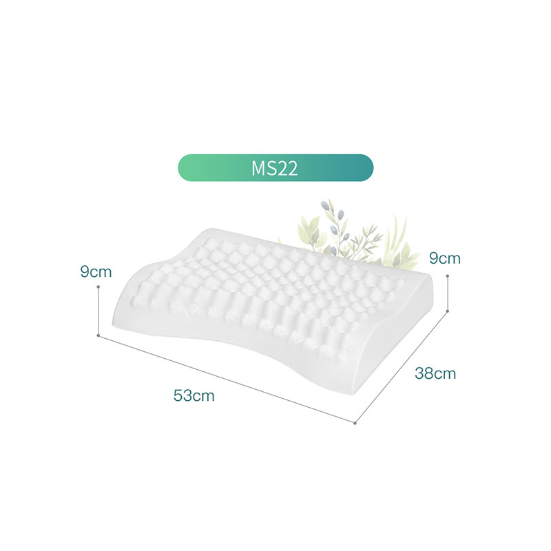 舒娜颗粒按摩乳胶中枕 白色 53*38*9