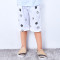 婴姿坊童装男童夏季纯色休闲可爱印花松紧腰带舒适五分裤 白色 90cm