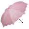天堂伞 彩胶防紫外线三折黑杆钢骨晴雨伞 世纪佳缘粉红