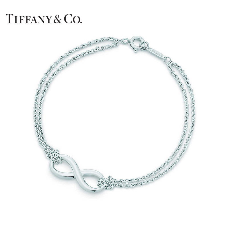 Tiffany & Co蒂凡尼蒂芙尼 Infinity Bracel双层手链 925银 银色