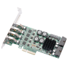 魔羯（MOGE）MC2027 PCIEx4转8口USB3.0四口独立通道扩展卡 工业相机20Gbps高速传输
