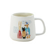 亿嘉IJARL 创意陶瓷杯子情侣水杯咖啡杯马克杯牛奶杯 猫国物语 family 白色 320ml