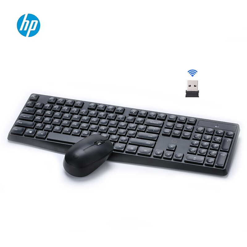 惠普（HP）CS10无线键盘鼠标套装 笔记本台式电脑通用办公键鼠套装 黑色