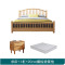 天惠子 床 实木床北欧现代简约 双人床1.8米1.5米大婚主卧床 1.8米单床+1柜+20cm椰棕弹簧垫