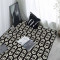 北欧简约小清新客厅卧室地毯现代简欧厅沙发茶几床边可定制满铺_1 200×300厘米 黑白素雅包边