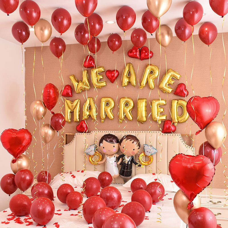 婚庆婚房布置气球装饰新婚庆婚房布置婚礼饰品装饰套装道具房间布置