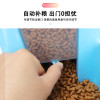 大容量自动喂食器自动饮水器猫碗狗碗双碗宠物用品喂食喝水二合一 饮水喂食 猫耳朵酷烟灰色自动饮水喂食器