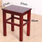 凳子实木木凳子方凳凳子椅子特价板凳实木凳子凳子家用_4 加大加粗加高红色