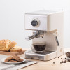 北美电器（ACA）/北美电器ES12A咖啡机家用小型意式全半自动蒸汽奶泡卡布奇诺 米白色+不锈钢色