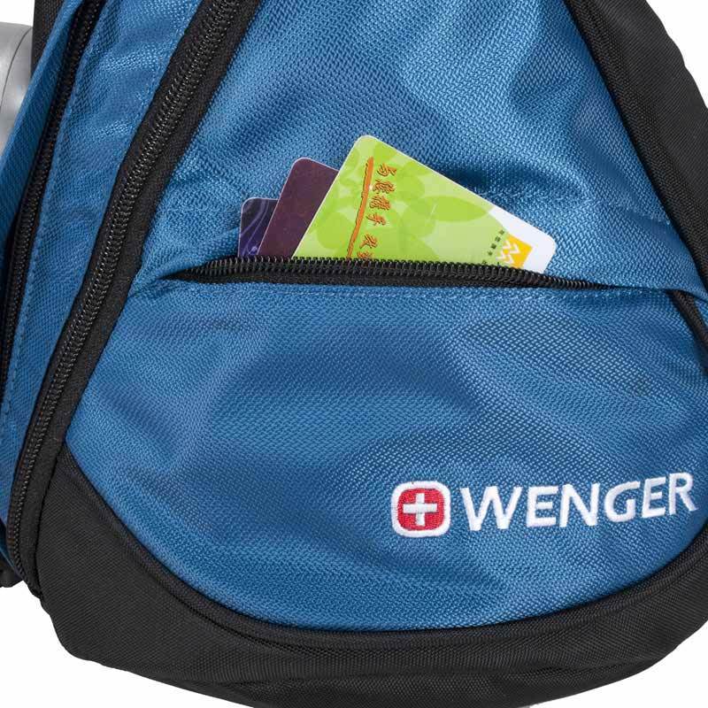 wenger威戈三角包s854189043蓝黑