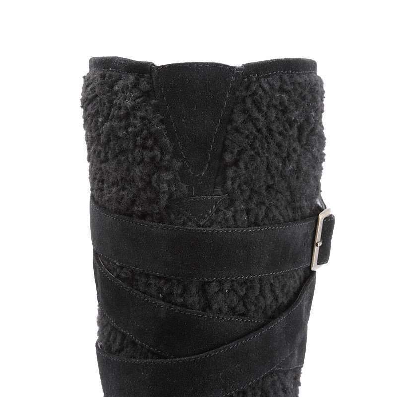 VANCL凡客诚品 V-girl环绕饰带高靴12寸 黑色