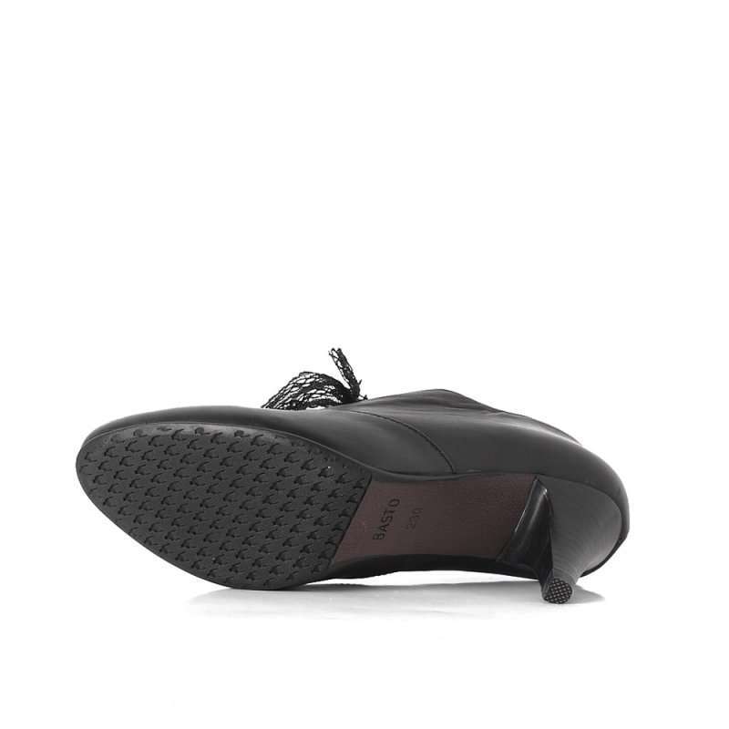 Basto 百思图2012秋季黑色小牛皮女鞋TDI44D