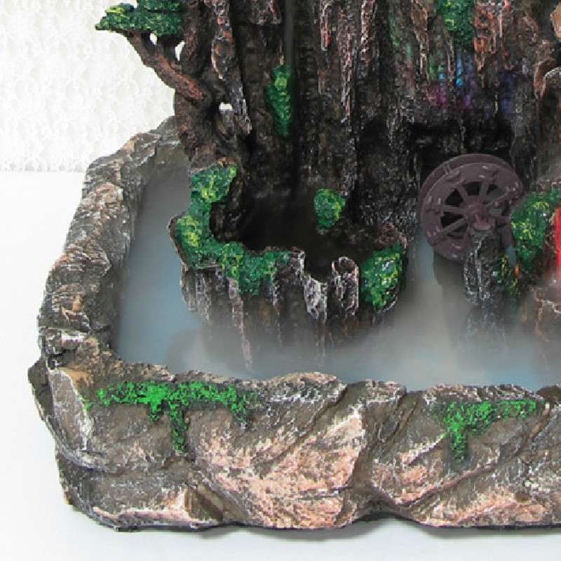 ica愉家艺品风水轮摆件假山流水喷泉水景鱼缸工艺品