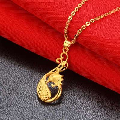 金叶珠宝 火凤凰 黄金吊坠999千足金项坠 女款