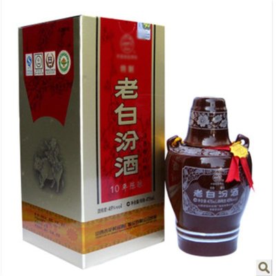 中国白酒 十年陈酿老白汾酒 45度475ml 正品