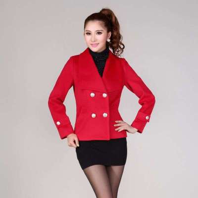 2014初柔女装春秋新款顺毛呢大码修身大衣外