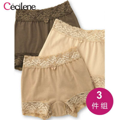 装Cecilene日本高腰平角裤女<em>中年女内裤大码</em>纯