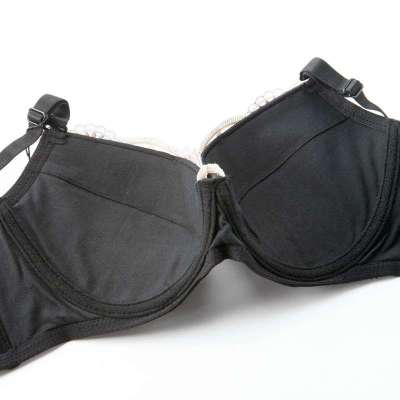 rubeh都市女士黄色刺绣精油水袋<em>文胸</em>聚拢加厚