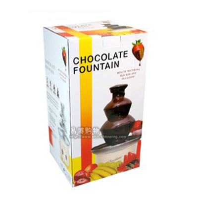 豪华三层不锈钢巧克力喷泉机40厘米大号送1斤