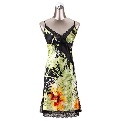 羞玫瑰 品牌家居服新品仿真丝睡衣女士性感蕾