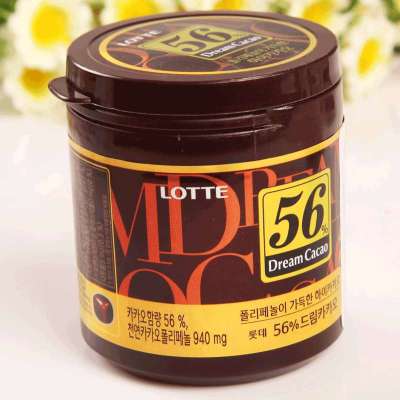 韩国进口零食特产 lotte乐天 CACAO 56%高纯