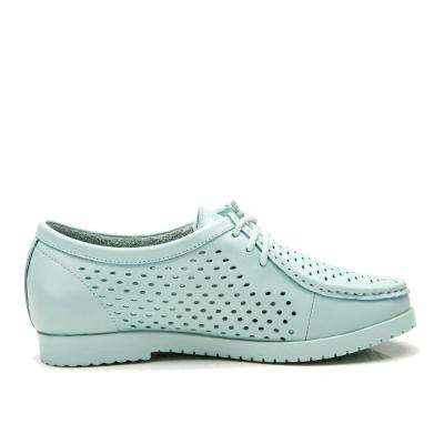 驼女单鞋 舒适休闲 牛皮镂空内增高女鞋 夏季新