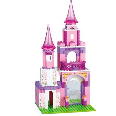 小鲁班积木 粉色梦想公主城堡 儿童拼装益智玩