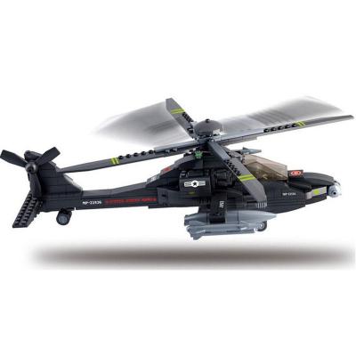 儿童玩具积木 阿帕奇武装直升机积木 男孩玩具