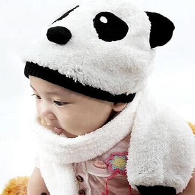 冬季儿童帽子男女童帽婴儿帽 宝宝棉帽熊猫造