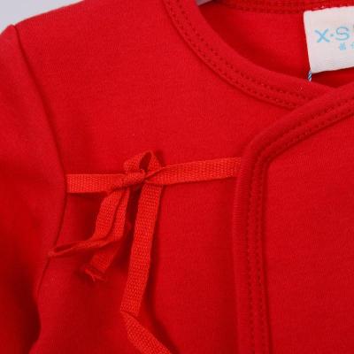 0-1岁新生儿纯棉内衣 婴儿红色和尚服套装宝宝