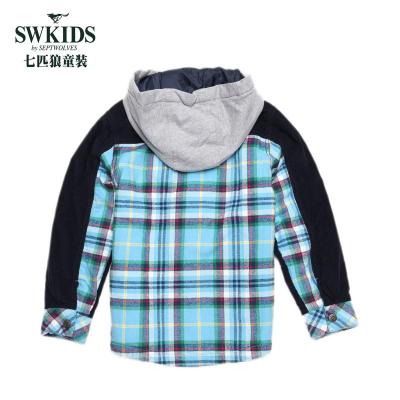 七匹狼童装SWKIDS 2014冬季新款<em>大男</em>童棉衣